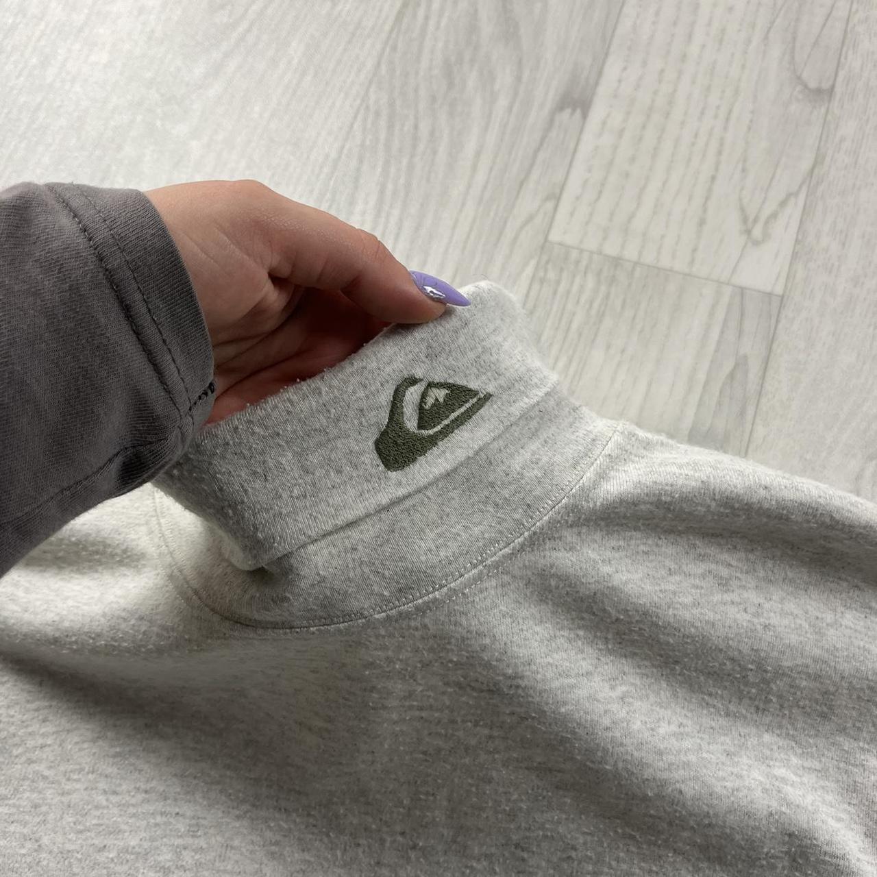 VINTAGE Y2K QUIKSILVER LONG SLEEVE TURTLENECK T SHIRT GREY