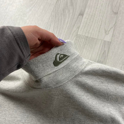 VINTAGE Y2K QUIKSILVER LONG SLEEVE TURTLENECK T SHIRT GREY