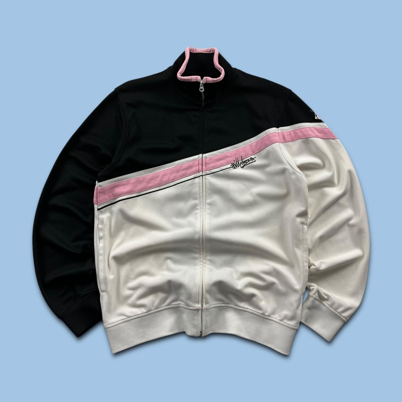 VINTAGE Y2K BILLABONG ZIP UP TRACK JACKET WHITE PINK