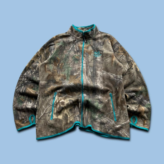 VINTAGE REALTREE ZIP UP FLEECE CAMO BLUE