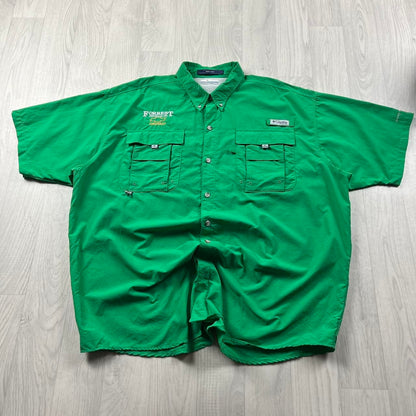 VINTAGE Y2K COLUMBIA UTILITY SHORT SLEEVE SHIRT GREEN