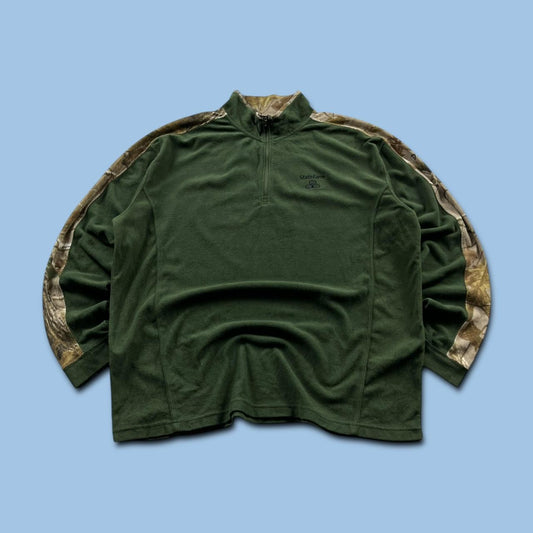 VINTAGE REALTREE QUARTER ZIP UP FLEECE CAMO GREEN
