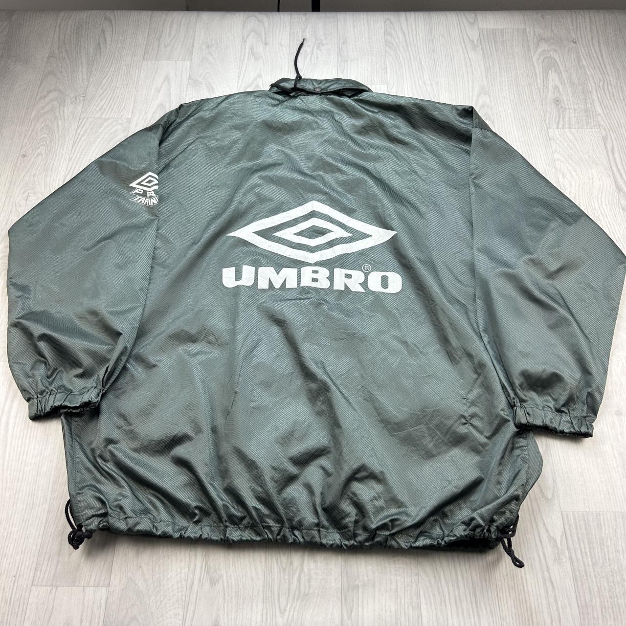 VINTAGE 90s UMBRO PRO TRAINING WINDBREAKER JACKET TEAL