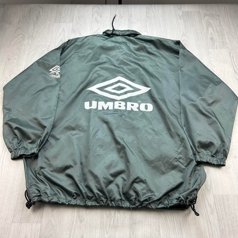 VINTAGE 90s UMBRO PRO TRAINING WINDBREAKER JACKET TEAL