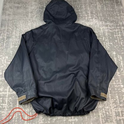 VINTAGE Y2K GAP TECHNICAL UTILITY HOODED WADING JACKET NAVY