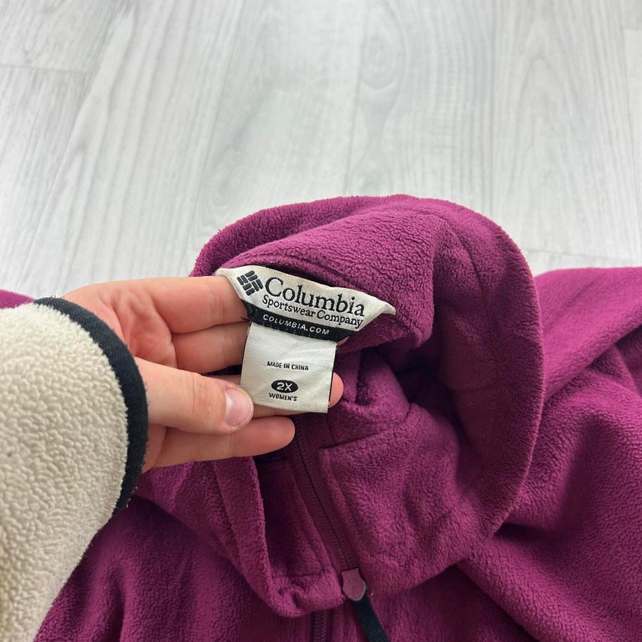 VINTAGE Y2K COLUMBIA ZIP UP FLEECE JACKET PINK