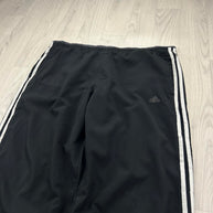 VINTAGE Y2K ADIDAS SIDE STRIPE BAGGY TRACKSUIT BOTTOMS BLACK