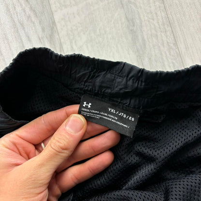 UNDER ARMOUR BAGGY TRACKSUIT BOTTOMS BLACK