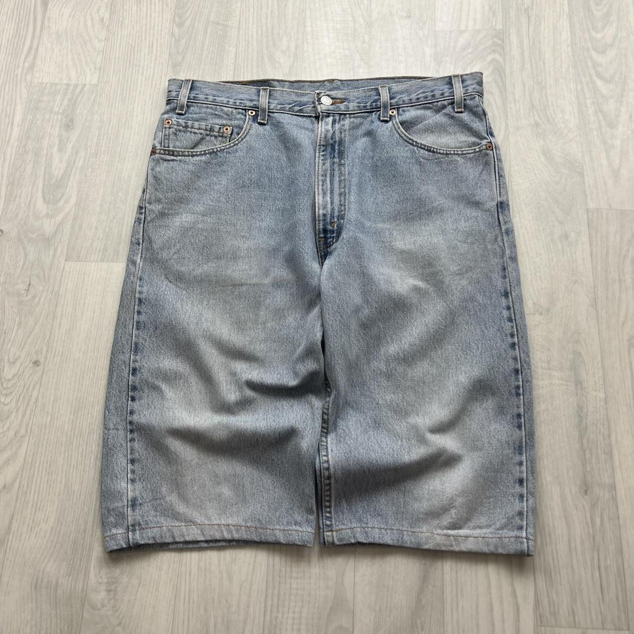 VINTAGE 00s LEVIS 505 BAGGY LOOSE JORTS LIGHT BLUE