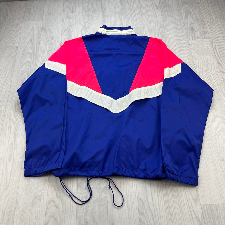 VINTAGE 90s NIKE COLOUR BLOCK WINDBREAKER JACKET BLUE / PINK