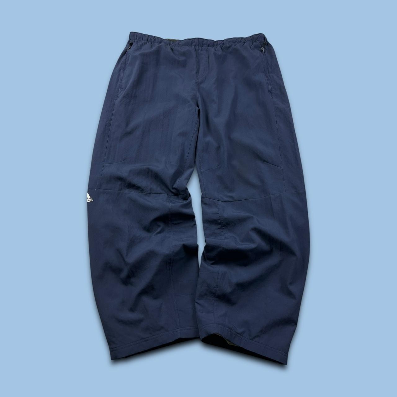 VINTAGE Y2K ADIDAS BAGGY TRACKSUIT BOTTOMS NAVY