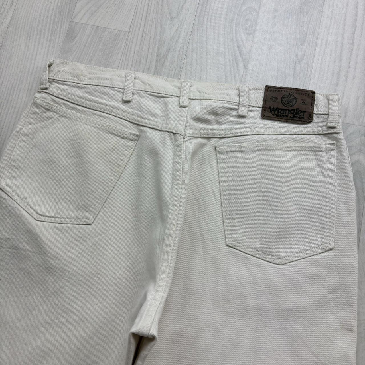 VINTAGE 00s WRANGLER BAGGY LOOSE JORTS CREAM / WHITE