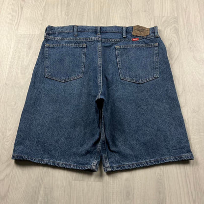 VINTAGE 00s WRANGLER BAGGY LOOSE CARPENTER JORTS NAVY