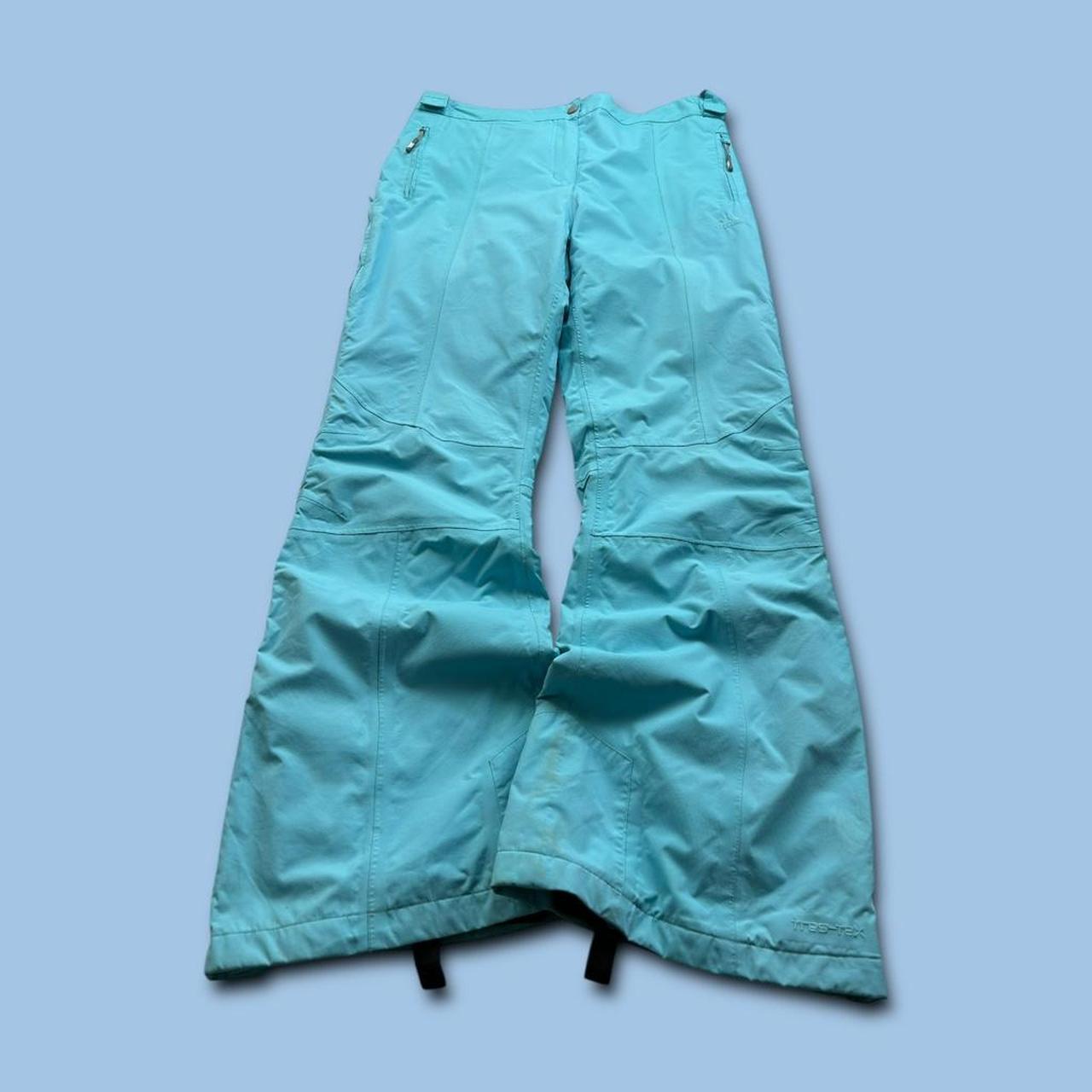 VINTAGE Y2K TRESSPASS FLARED SKI PANTS SALOPETTES LIGHT BLUE