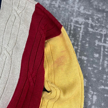 VINTAGE 90s NAUTICA STRIPED CHUNKY ESSENTIAL KNITTED JUMPER MULTI