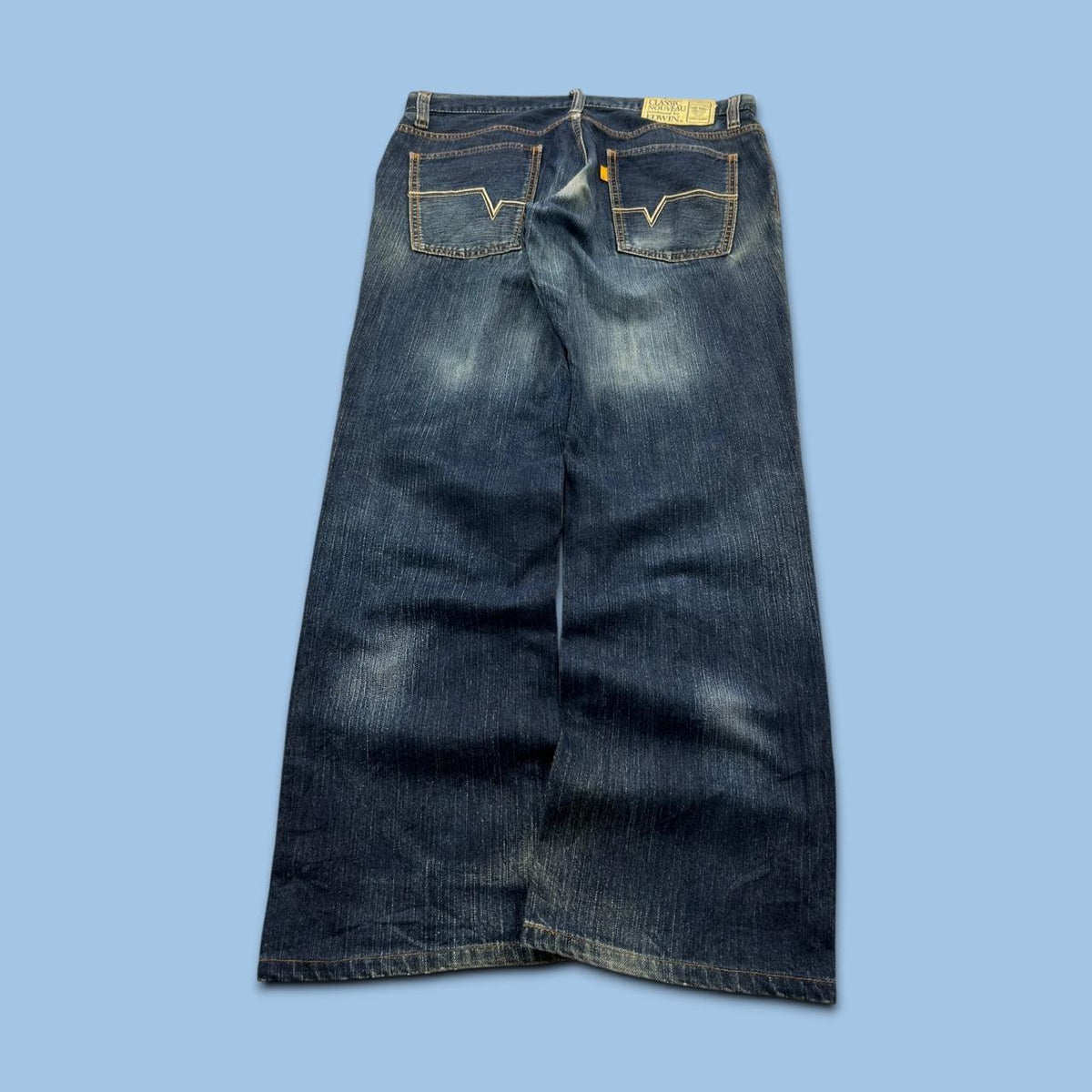 VINTAGE Y2K EDWIN XV SERIES BAGGY JEANS NAVY BLUE