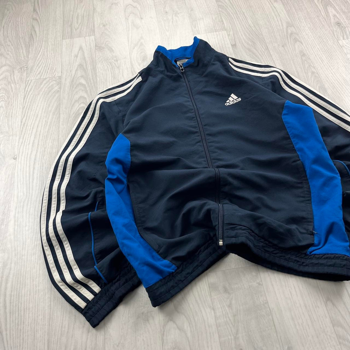 VINTAGE Y2K ADIDAS WINDBREAKER TRACK JACKET NAVY