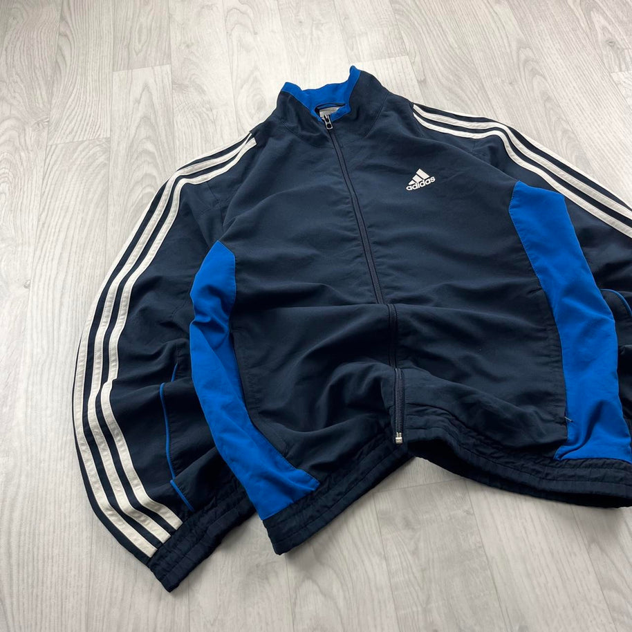 VINTAGE Y2K ADIDAS WINDBREAKER TRACK JACKET NAVY