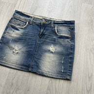 VINTAGE Y2K ONLY DENIM MINI SKIRT BLUE
