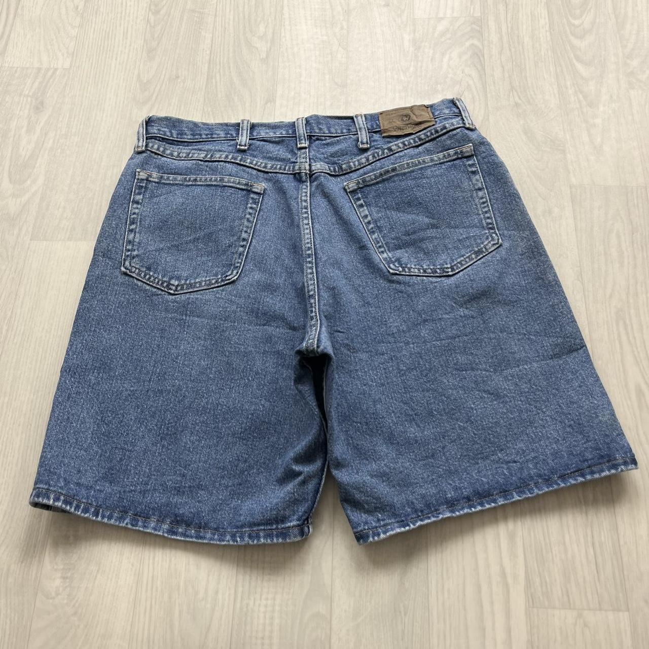 VINTAGE 00s WRANGLER BAGGY LOOSE JORTS BLUE
