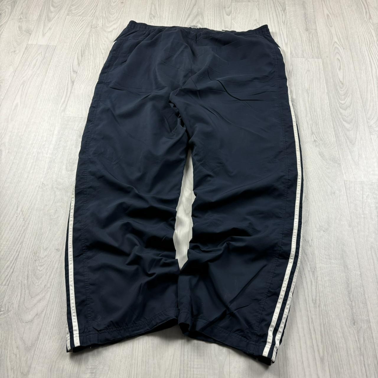 VINTAGE Y2K ADIDAS BAGGY TRACKSUIT BOTTOMS NAVY