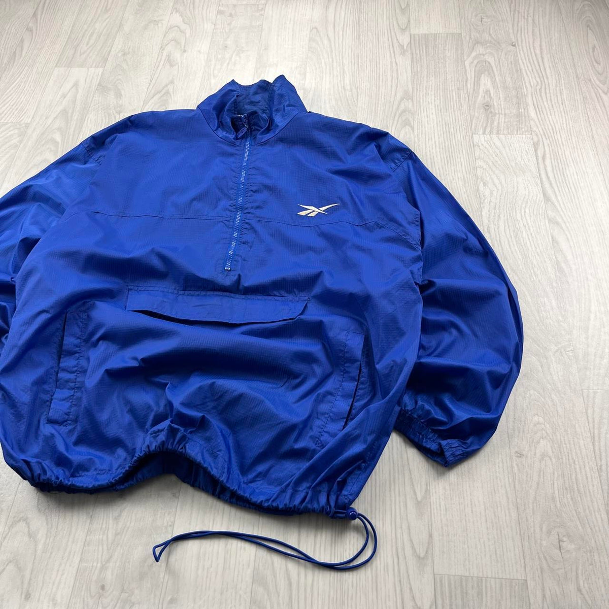 VINTAGE Y2K REEBOK PULL OVER QUARTER ZIP LIGHTWEIGHT JACKET BLUE