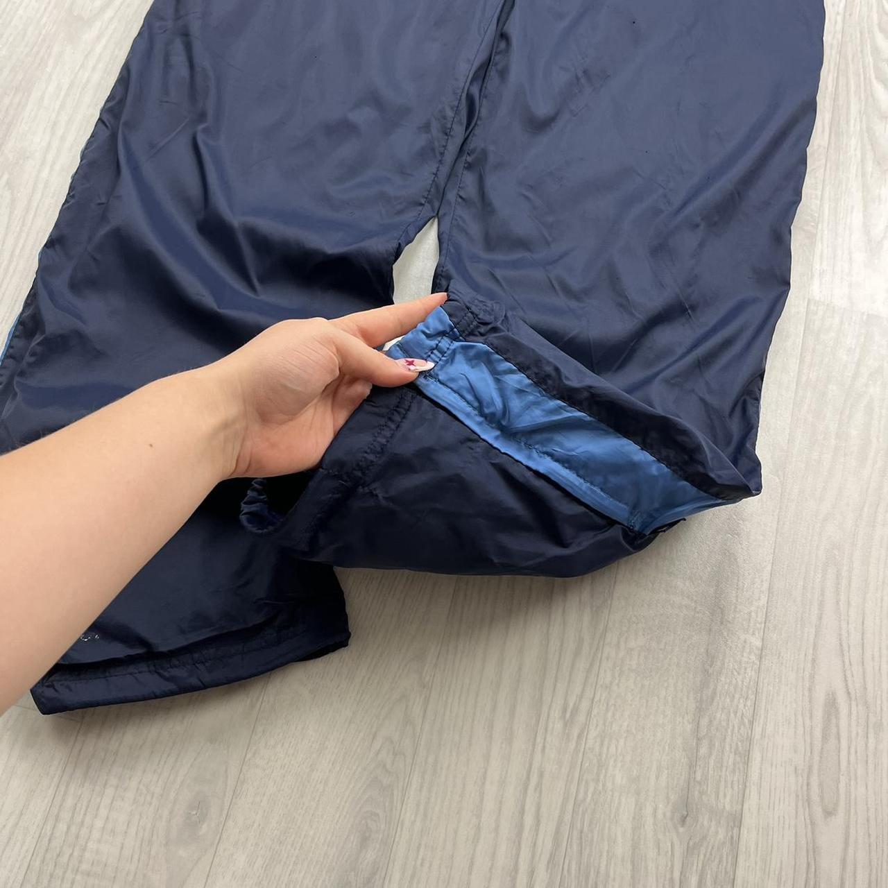 VINTAGE Y2K NIKE BAGGY TECHNICAL TRACKSUIT BOTTOMS NAVY BLUE