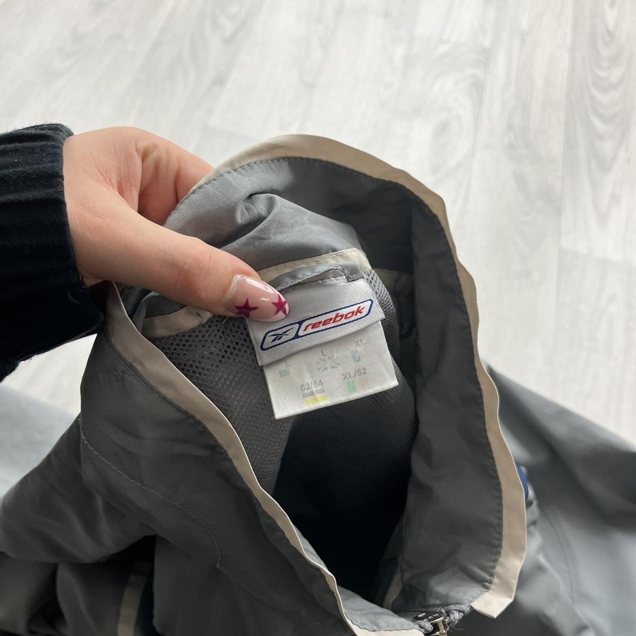 VINTAGE Y2K REEBOK WINDBREAKER TRACKSUIT JACKET GREY
