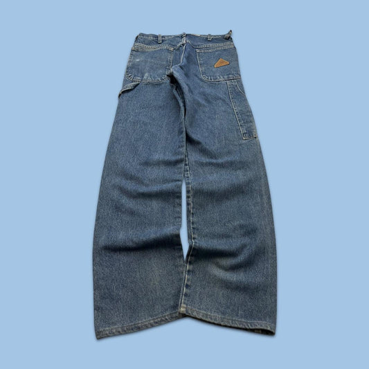 VINTAGE Y2K STRAIGHT LEG CARPENTER JEANS BLUE