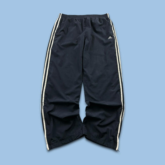 VINTAGE Y2K ADIDAS BAGGY TRACKSUIT BOTTOMS NAVY