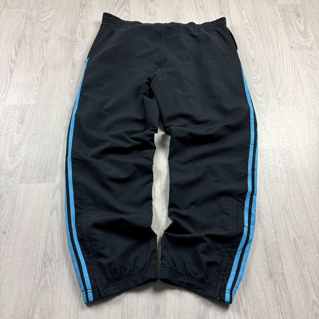 VINTAGE Y2K ADIDAS LIVERPOOL BAGGY TRACKSUIT BOTTOMS NAVY / BLUE