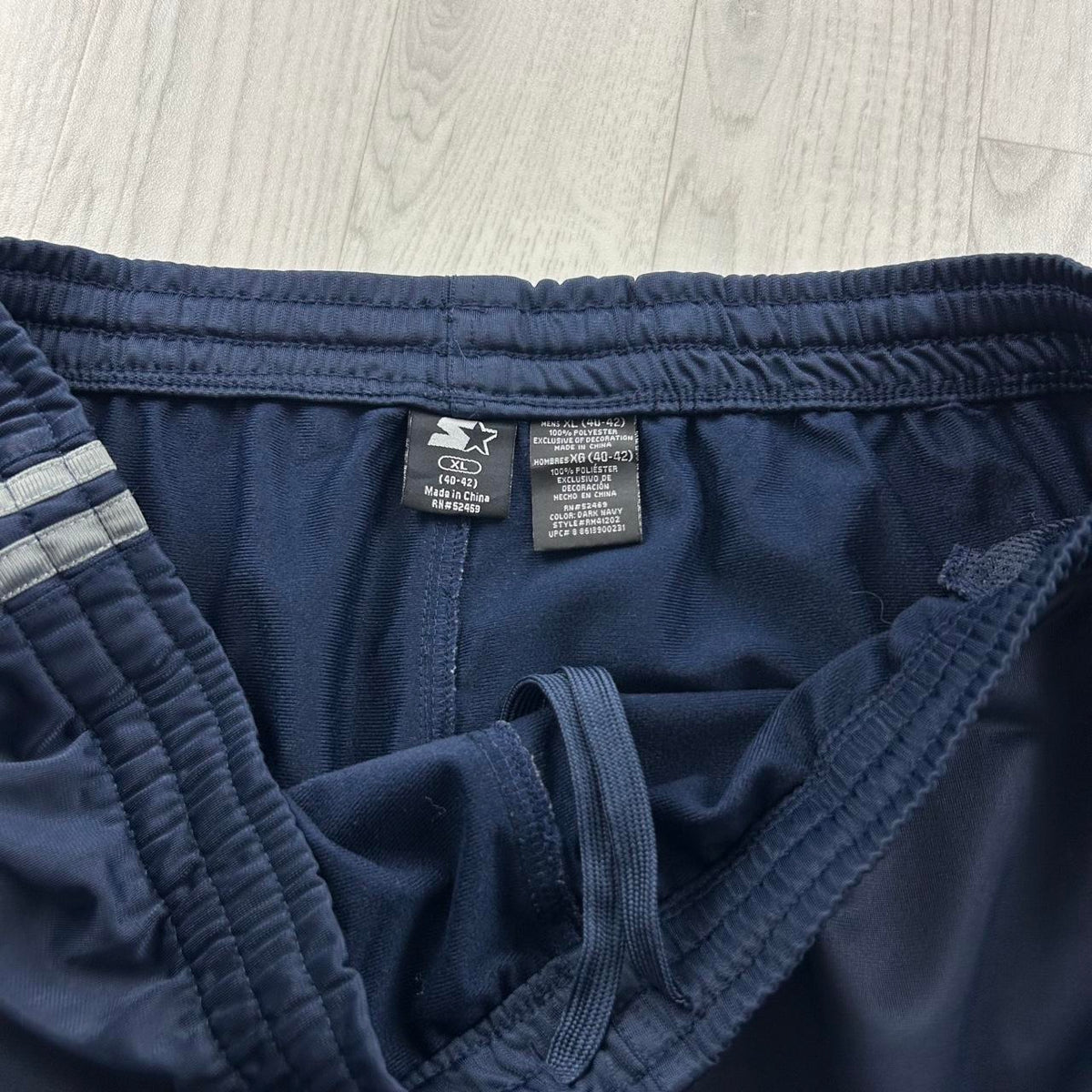 VINTAGE Y2K STARTER WIDE LEG TRACKSUIT BOTTOMS NAVY
