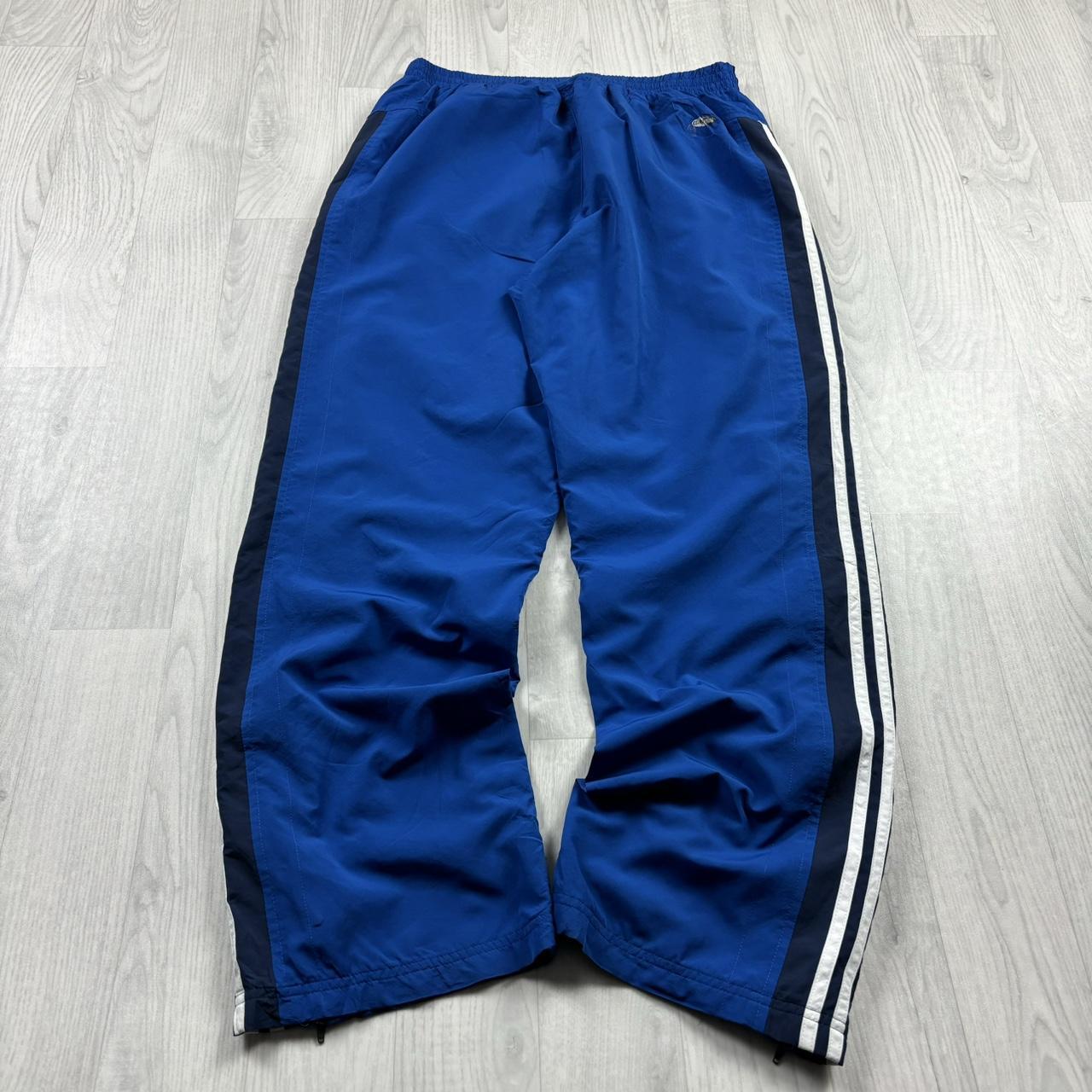 VINTAGE Y2K ADIDAS BAGGY TRACKSUIT BOTTOMS BLUE