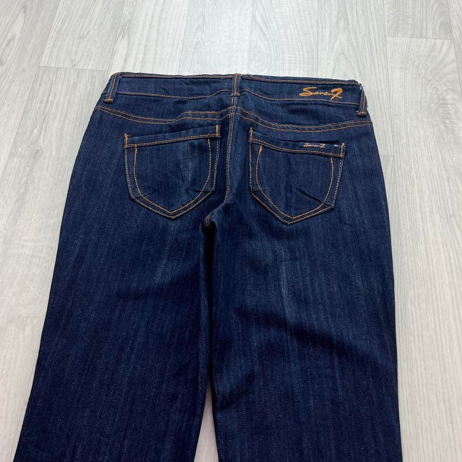 VINTAGE Y2K SEVEN7 LOW RISE FLARED JEANS NAVY
