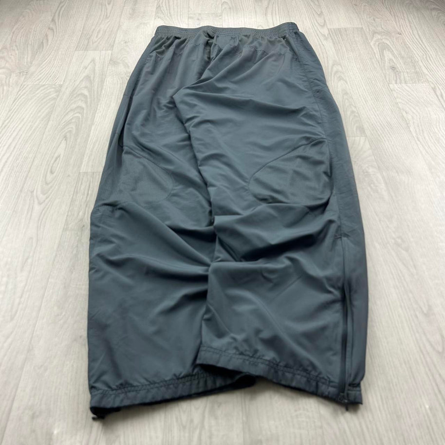 VINTAGE Y2K ADIDAS SIDE STRIPE BAGGY TRACKSUIT BOTTOMS GREY