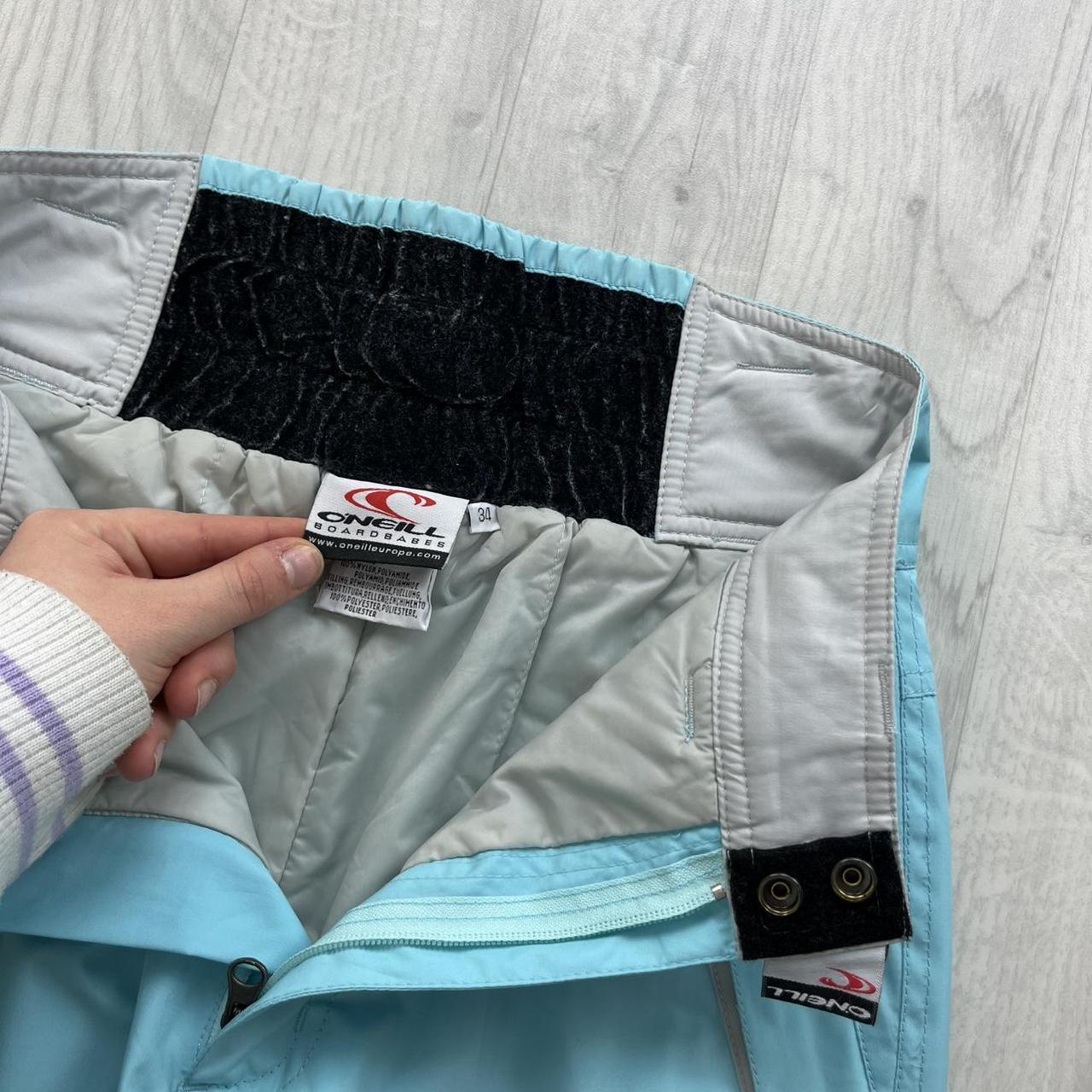 VINTAGE Y2K ONEILL BAGGY SKI PANTS SALOPETTES LIGHT BLUE