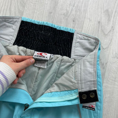 VINTAGE Y2K ONEILL BAGGY SKI PANTS SALOPETTES LIGHT BLUE