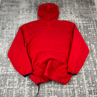 VINTAGE Y2K NAUTICA SPELL OUT FLEECE HOODIE RED