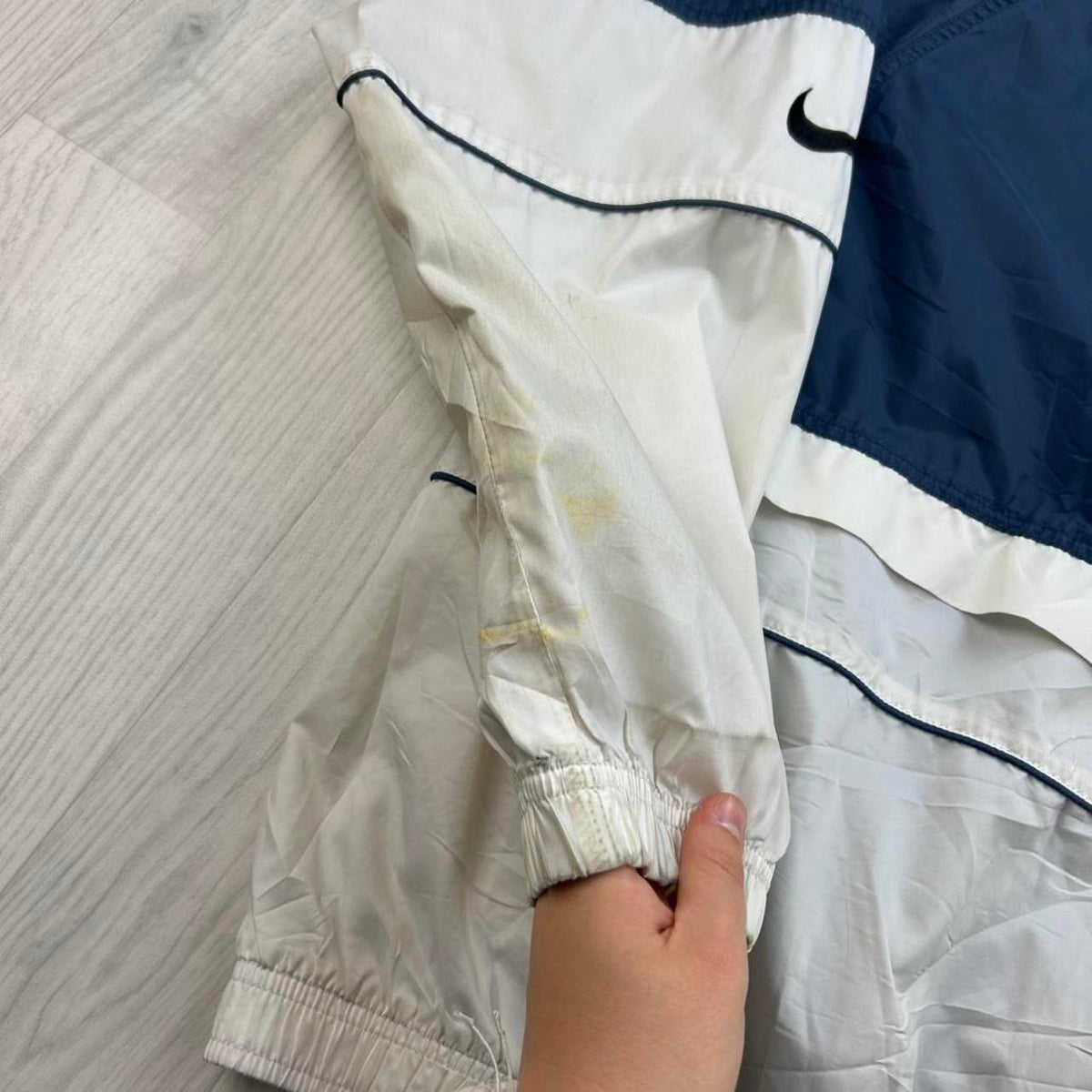 VINTAGE Y2K NIKE WINDBREAKER JACKET NAVY / WHITE