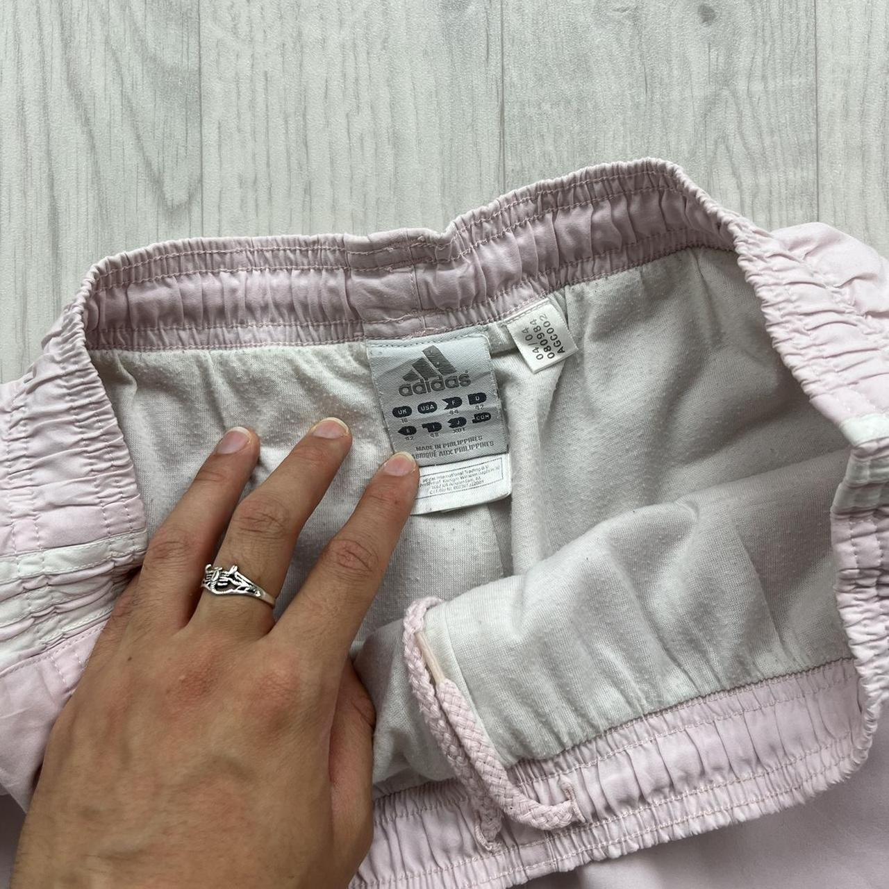 VINTAGE Y2K ADIDAS SIDE STRIPE BAGGY TRACKSUIT BOTTOMS PINK