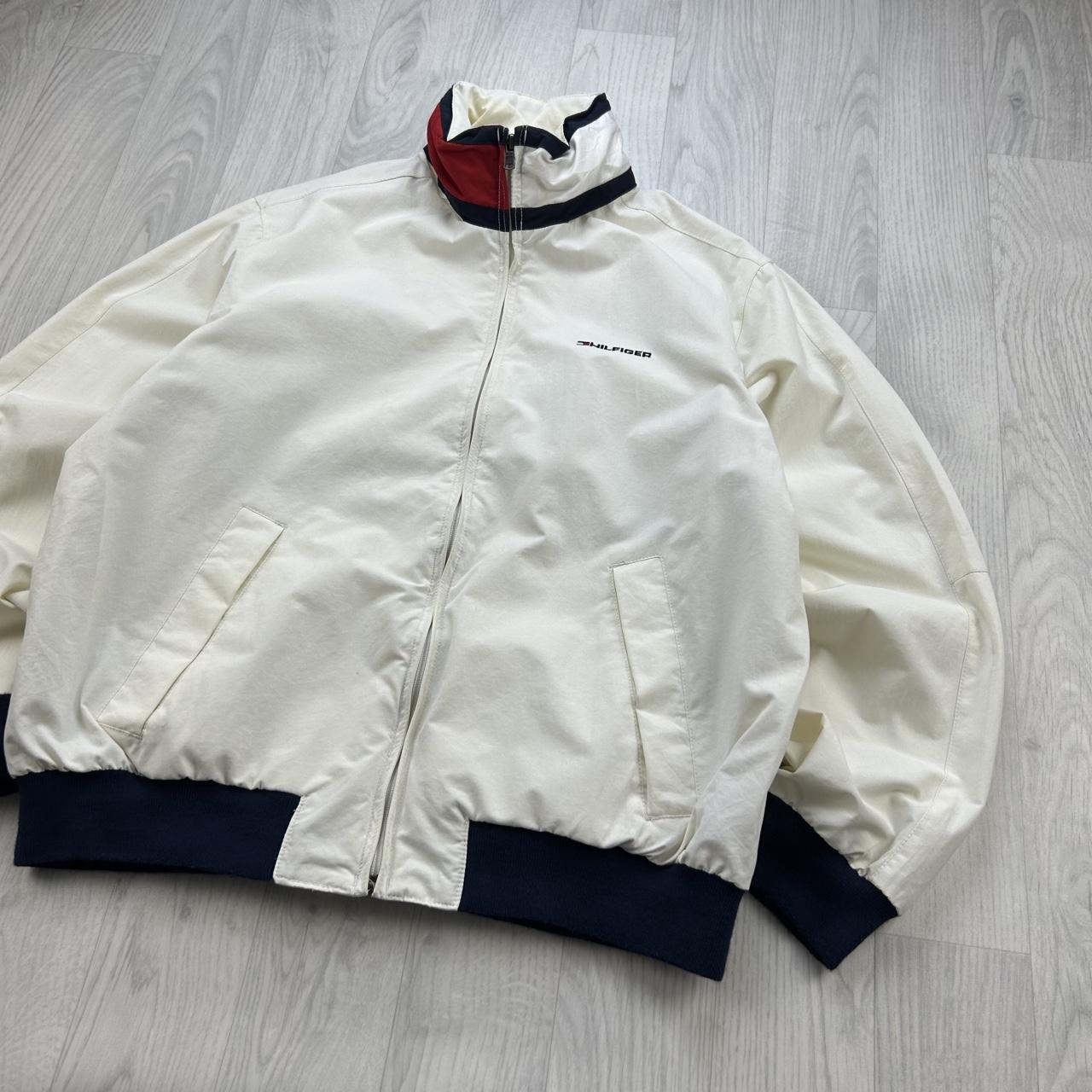 VINTAGE Y2K TOMMY HILFIGER BOMBER JACKET WHITE