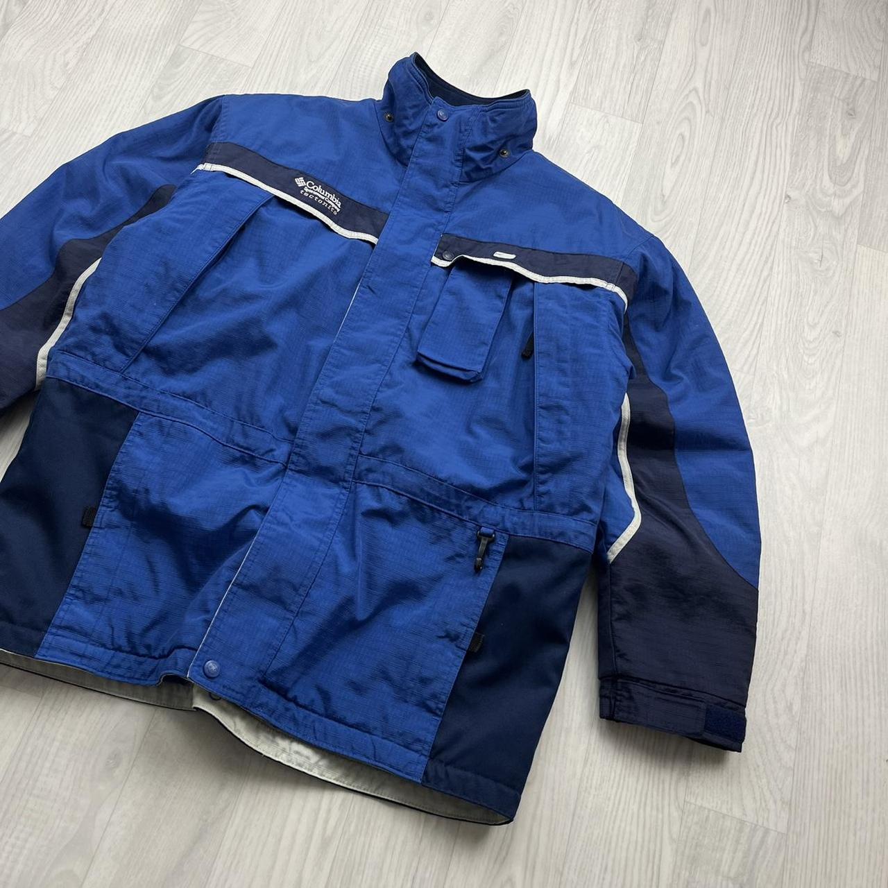 VINTAGE 00s COLUMBIA TECHNICAL UTILITY SKI JACKET BLUE