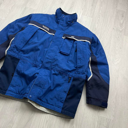 VINTAGE 00s COLUMBIA TECHNICAL UTILITY SKI JACKET BLUE