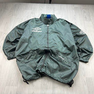 VINTAGE 90s UMBRO PRO TRAINING WINDBREAKER JACKET TEAL