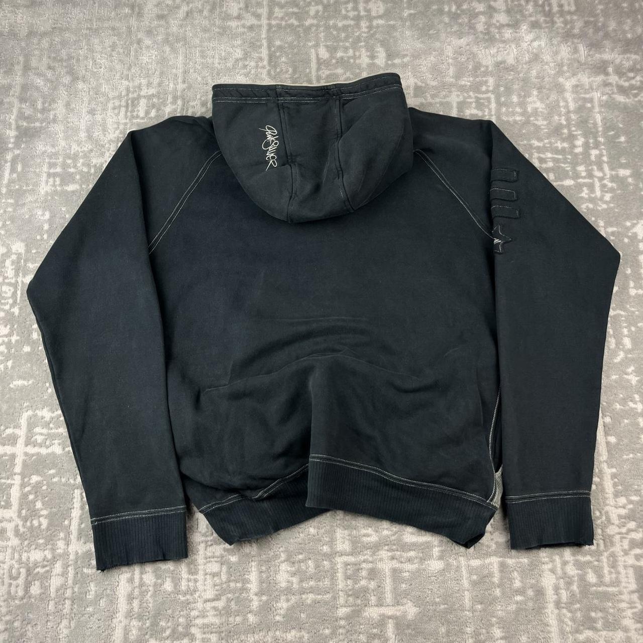 VINTAGE Y2K QUIKSILVER CHECKERED HOODIE BLACK GREY