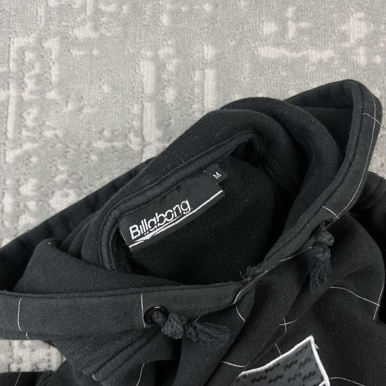 VINTAGE Y2K BILLABONG CHECKERED GRAPHIC HOODIE BLACK