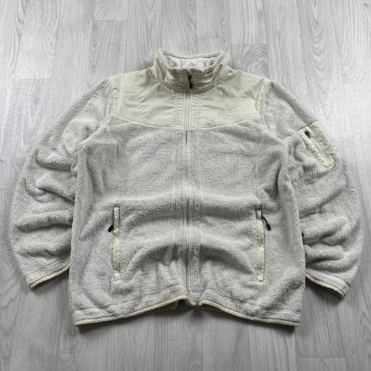 VINTAGE Y2K NIKE ACG ZIP UP TECHNICAL FLEECE WHITE CREAM