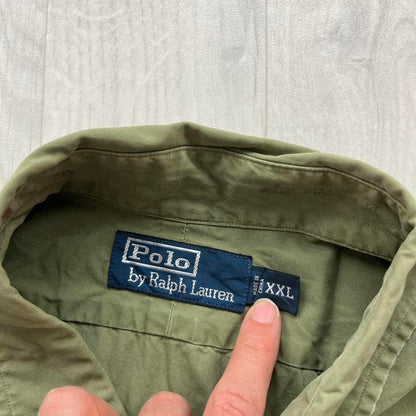 VINTAGE Y2K RALPH LAUREN SHORT SLEEVE SHIRT GREEN