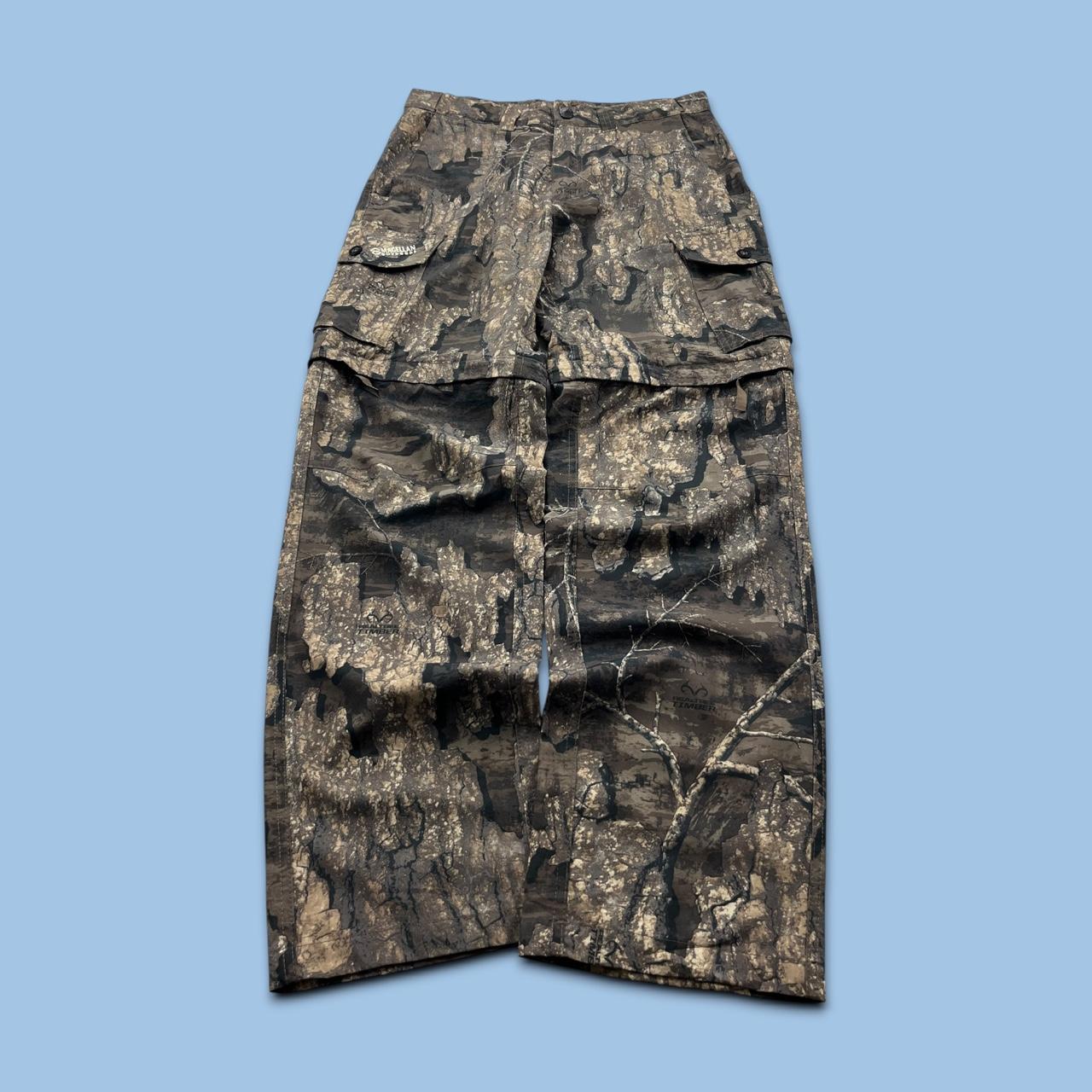 VINTAGE REALTREE BAGGY CAMO CARGO ZIP OFF PANTS
