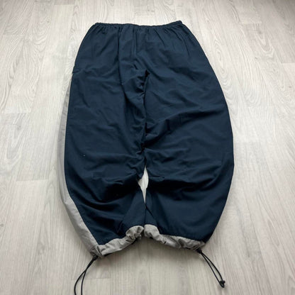 VINTAGE Y2K NIKE TECHNICAL BAGGY TRACKSUIT BOTTOMS NAVY